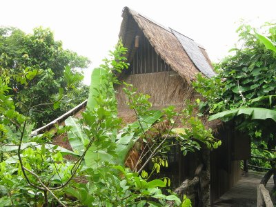 One of the thatch bungalows we stayed at in Kep, along the coast