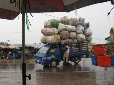 This load is extreme even for Camodia, where they make the most of their transportation