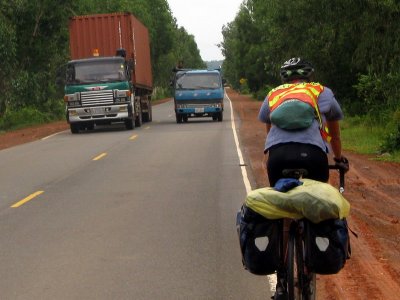 Gotta pay attention, although most drivers in Cambodia were very courteous and used to sharing the road