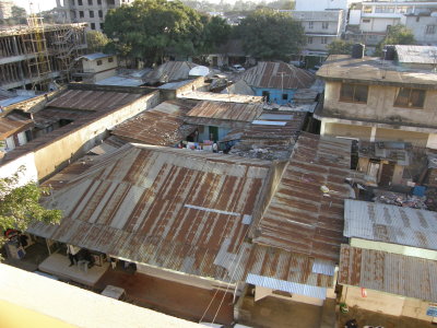 Corrugated iron roofs