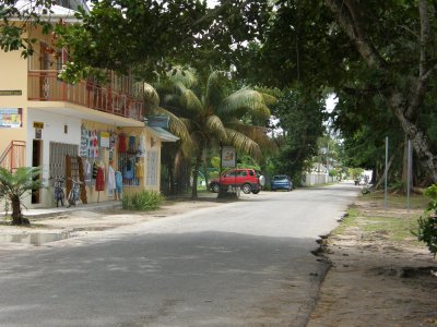 The internet place and local shop - Anse Volbert Village