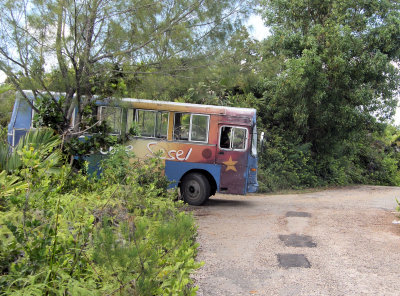 The bus to Zimbabwe at its final stop