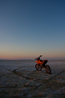Lonely 200 on the playa at sunset 2.jpg