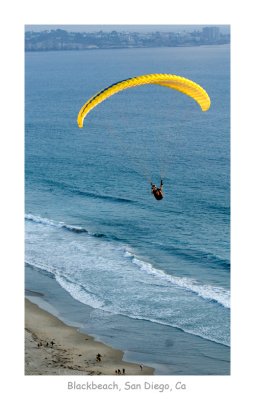 wind glider over black's beach