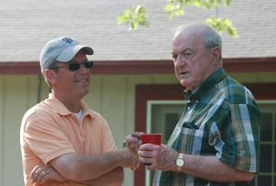 Phil  and Pete chat