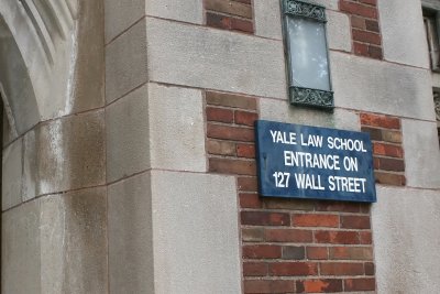 Yale Law Sign
