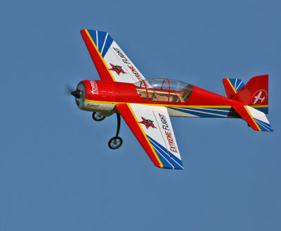 Yak 54 electric airplane and sure fun to fly but it's those landing,ouch.