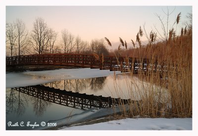 Winter Sunset Along the D and R Canal