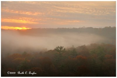 Autumn Mist Over High Rocks Vista