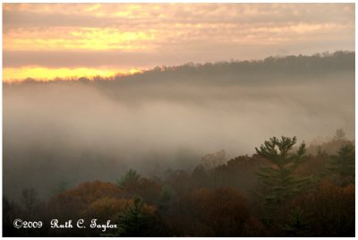 Misty Sunrise at High Rocks Vista