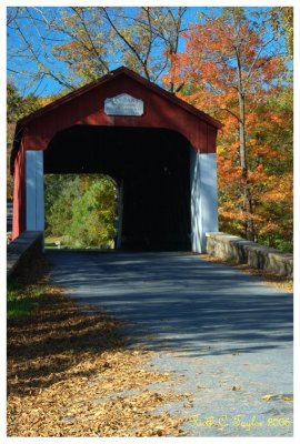 Autumn Road to VanSant Covered Bridge