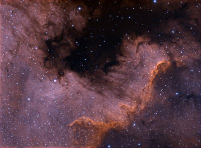 The Wall in the Northamerican nebula