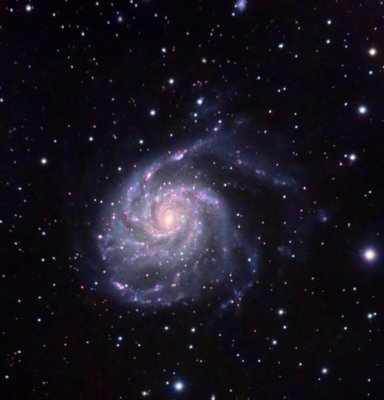 Messier 101 in LRGB