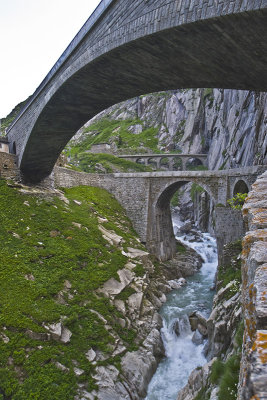 Devil's bridge at the St. Gotthard pass