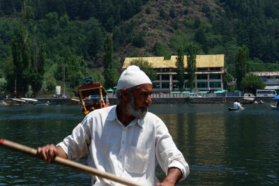 Our Shikara boatman, Dal Lake