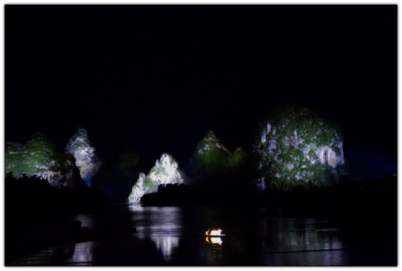 Night show, Yangshuo