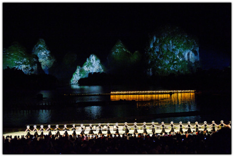 Night show, Yangshuo