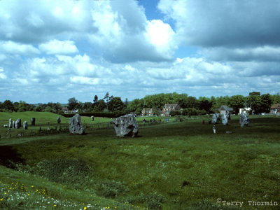 Avebury - Main circle and south circle with town in background.jpg
