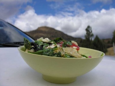 Road food - greek salad  - view 1