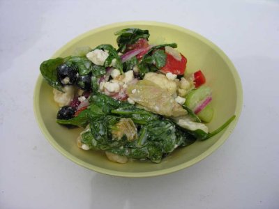 Road food - greek salad - view 2