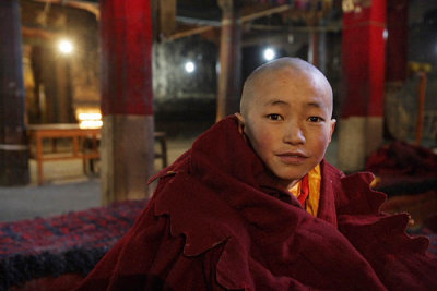 Monk at Pelkor Chde Monastery