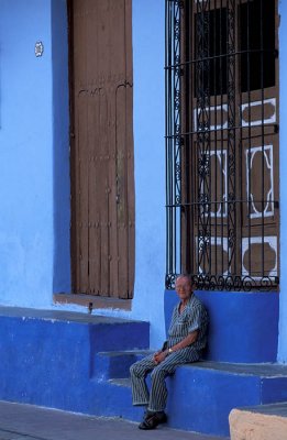 Relaxing at the door house