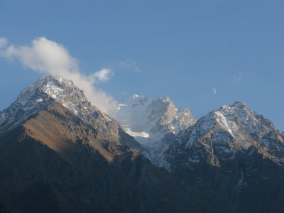 Mountains and half moon - Ala Archa