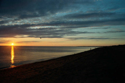 WE HAD AN EVENING PICNIC ON THIS BEACH THE LAST DAY AND WATCHED THE SUN GO DOWN