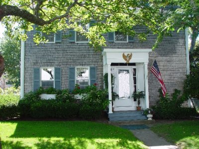 THIS IS ONE OF THE MANY SUMMER HOMES FLOATED OUT TO P TOWN FROM BOSTON ON A BARGE OVER TWO HUNDRED YEARS AGO