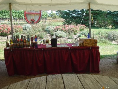 THE WINES WERE SET TO UP FOR TASTING