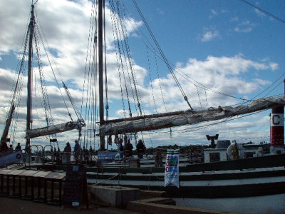 SCHOONERS LIKE THIS WERE USED TO HAUL GOODS AND PASSENGERS UP AND DOWN LAKE CHAMPLAIN