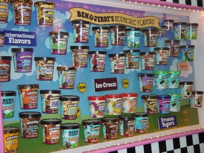 ALL THOSE FAMOUS FLAVORS..............THE WALL OF FAME