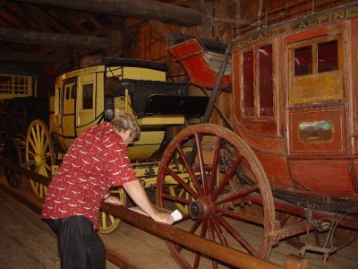 DICK LOVED THE RESTORED COACHES AND WAGONS