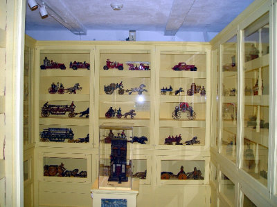 THERE WERE SEVERAL ANTIQUE TOY COLLECTIONS AT THE MUSEUM