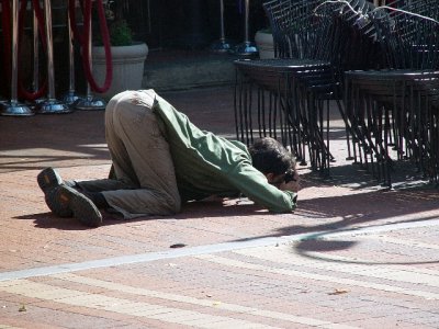 A FELLOW PHOTOGRAPHER ON CHURCH ST WAS GETTING THAT UNSUAL SHOT....I SHOT HIM
