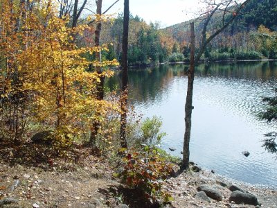 AS WERE THE LAKE WITH THEIR FALL COLORS