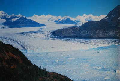 THIS WAS OUR DESTINATION-AN AERIAL  VIEW OF THE STEPHENS GLACIER
