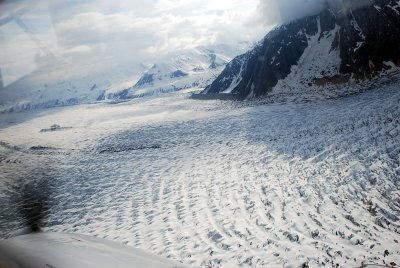 THIS IS AN ICE FIELD WHERE MANY GLACIERS COME TOGETHER