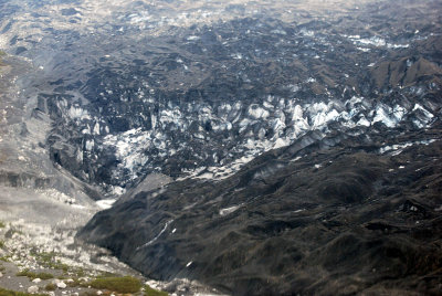 THIS IS PART OF THE TERMINUS OF THE GLACIER AND ICE FIELD...