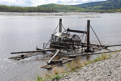 THIS IS A WORKING FISH TRAP ON THE CHENA RIVER AT THE NATIVE VILLAGE
