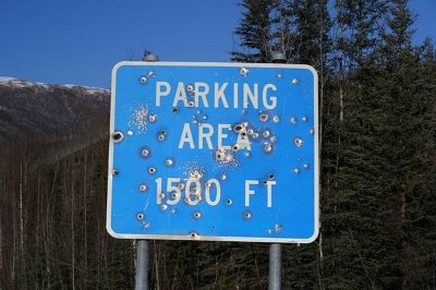 ALASKA SPENDS THOUSANDS AND THOUSANDS REPLACING TRAFFIC SIGNS...