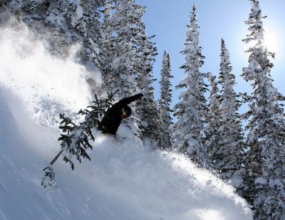 A SNOW BOARDER ENTERING THE WHITE ROOM