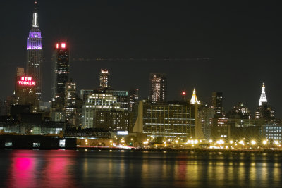 New York City Skyline at Night from Weehawken Waterfront