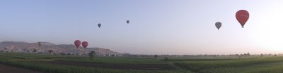 Balloons over the West bank of the Nile