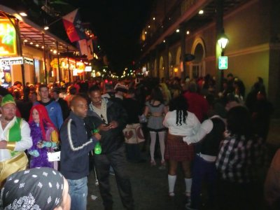 Halloween Crowd on Bourbon Street