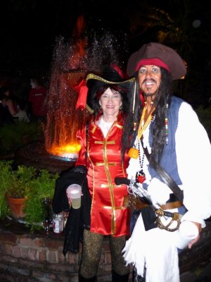 Susan & Bill at Pat O'Brien's Courtyard