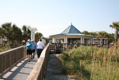 Leaving the beach