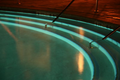 Outdoor pool at night