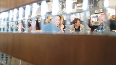 Mel's Diner SF reflection