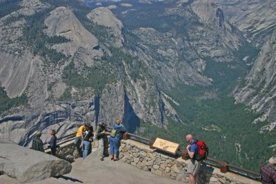 Looking down on Yosemite Valley from Glacier Point